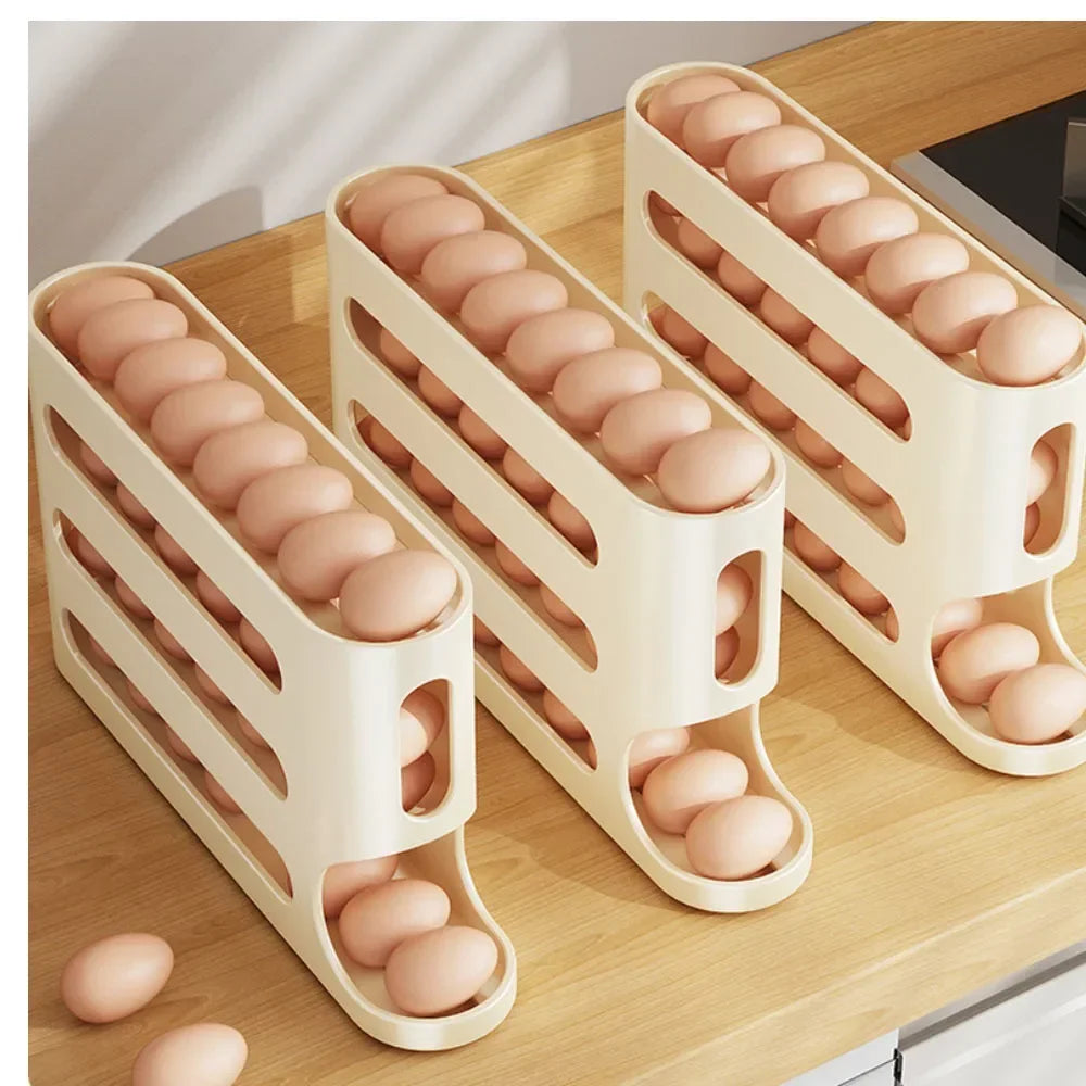 Egglo™ Slide - 4-Layer Egg Holder. Sleek, Space-Saving Storage for Freshness and Style