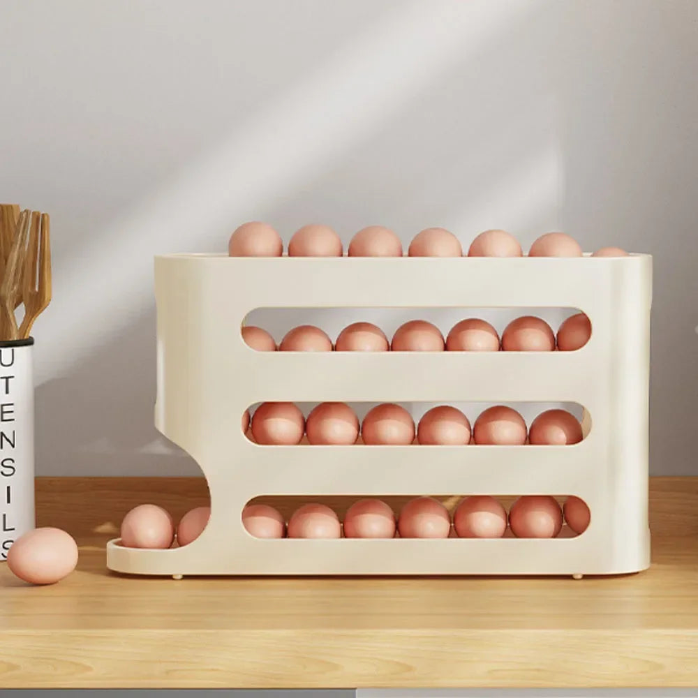 Egglo™ Slide - 4-Layer Egg Holder. Sleek, Space-Saving Storage for Freshness and Style