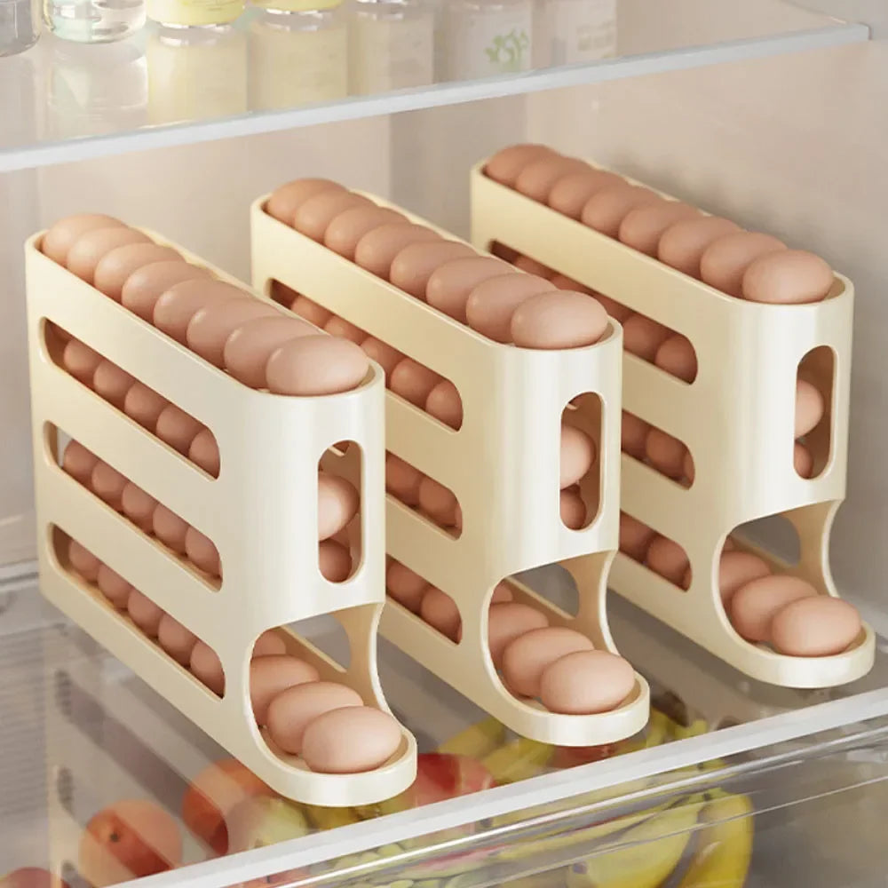 Egglo™ Slide - 4-Layer Egg Holder. Sleek, Space-Saving Storage for Freshness and Style