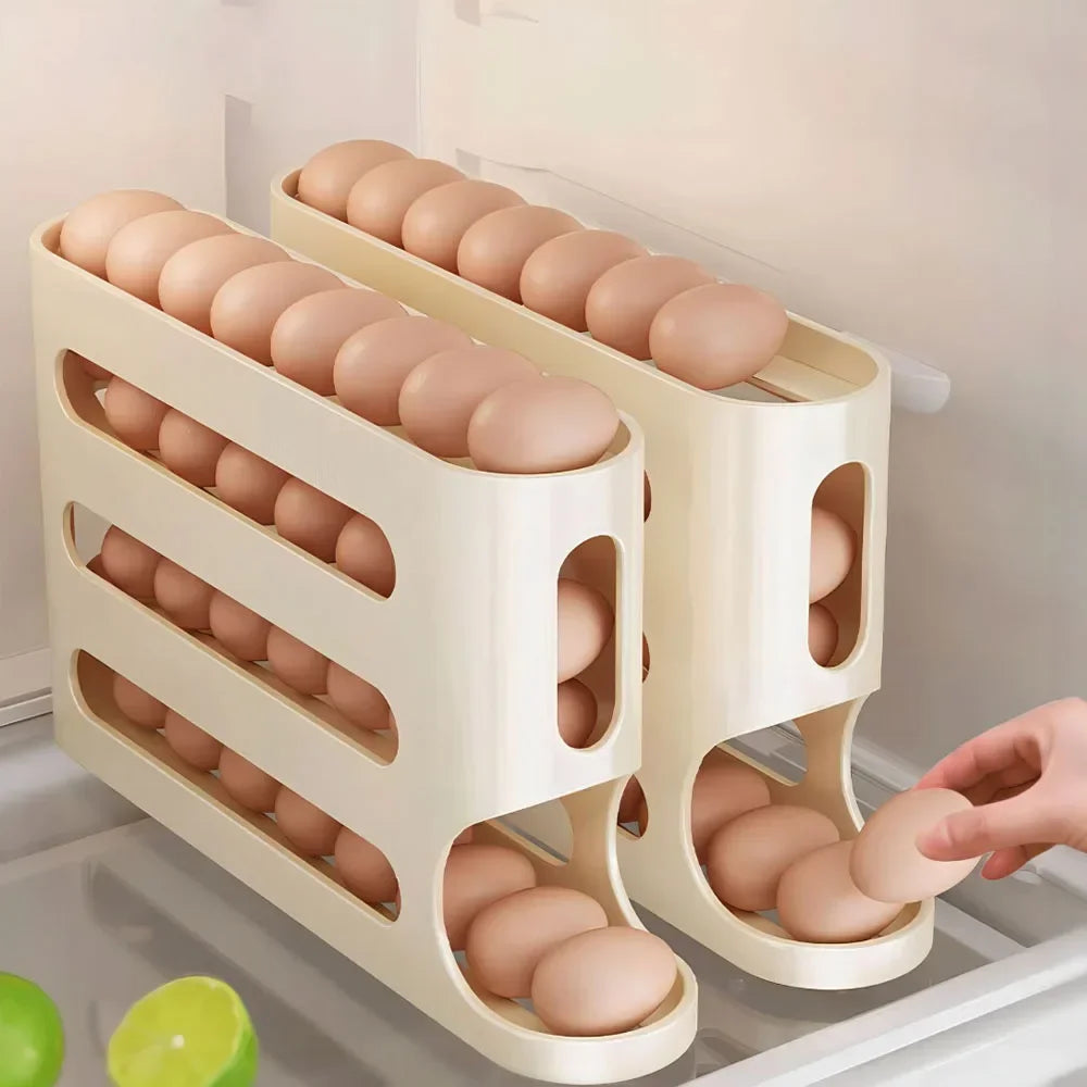 Egglo™ Slide - 4-Layer Egg Holder. Sleek, Space-Saving Storage for Freshness and Style