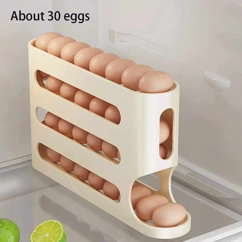 Egglo™ Slide - 4-Layer Egg Holder. Sleek, Space-Saving Storage for Freshness and Style