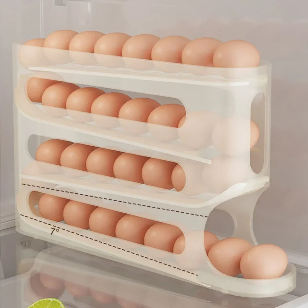 Egglo™ Slide - 4-Layer Egg Holder. Sleek, Space-Saving Storage for Freshness and Style